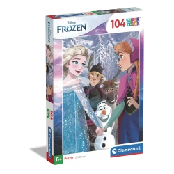 Clementoni – Disney Frozen Supercolor Puzzle – 104-Piece Jigsaw – Model 25742 – Made in Italy