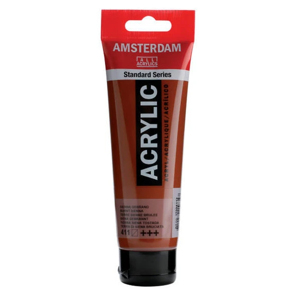 Amsterdam Acrylic Paint Oxide Brown, 120 ml Rich Opaque Acrylic Paint High Coverage Warm Brown Tone Standard Series For Canvas, Paper & Wood - Amsterdam
