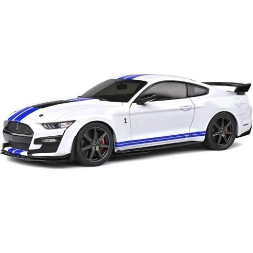 مايستو 2020 فورد موستانج GT500 نموذج سيارة مصبوب، أزرق، عرض تحصيل بمقياس 1:18