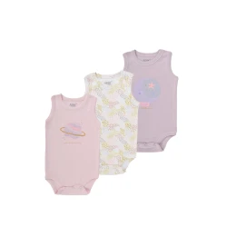 Junior Bodysuit Sleeveless Stars, (12-18 M), 3 Pcs