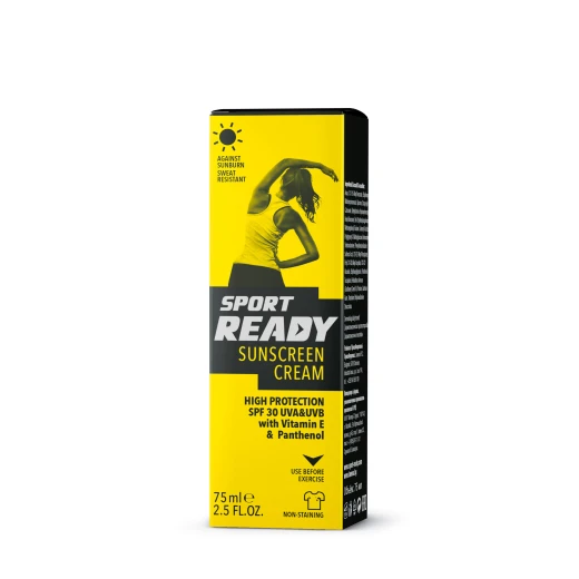 Sport Ready Sunscreen Cream, High Protection Spa 30 UVA & UVB with Vitamin E & Panthenol, 75 ml - Sport Ready - Image 3