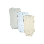 Habi Life Sleeveless Bodysuits, 3 Pack, Blue (9-12 m) - Habi Life