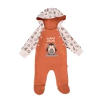 Junior Snow Printed Hoodi Bodysuit (0-3 m) - Junior Clothing