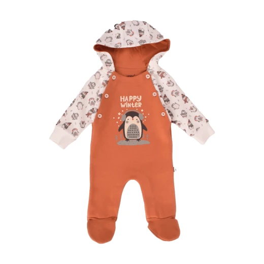 Junior Snow Printed Hoodi Bodysuit (0-3 m) - Junior Clothing - Image 3