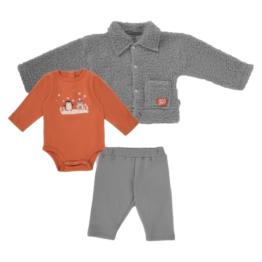 Junior Snow Printed Set (Bodysuit, Pants, Jacket) (3-6 m) - Junior Clothing - Image 7