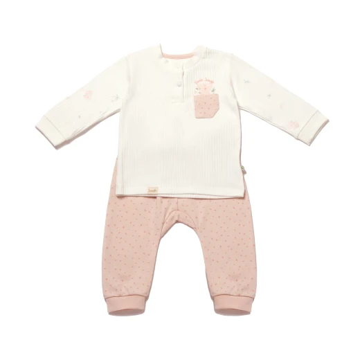 BiOrganic Koala Jungle Sweatshirt and Trousers Pink (2 Years) - BiOrganic - Image 2