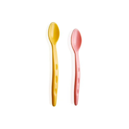 ملعقة طعام للأطفال 2 قطعة / زهري - أصفر من بيبي جيم - بيبي جيم - Image 2