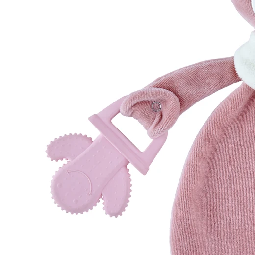 Babyjem My Sweet Bear Toy With Teether / Rose Color - BabyJem - Image 3
