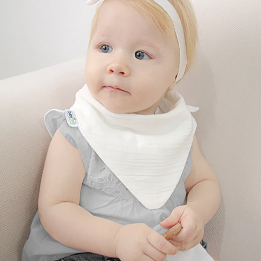 Babyjem Muslin Bib With Teether Ecru - BabyJem - Image 4
