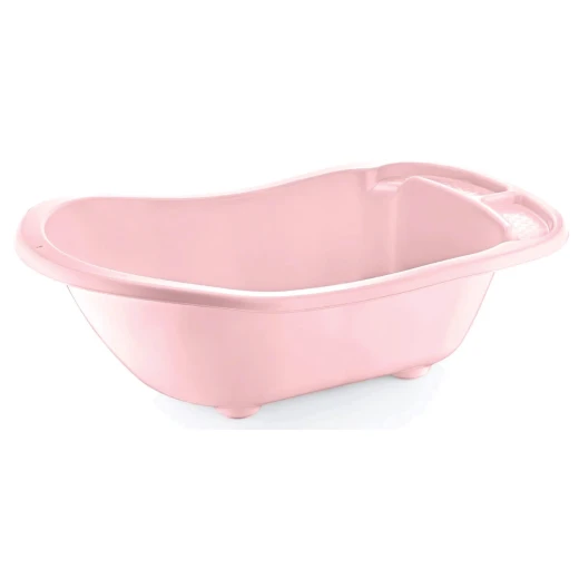 Babyjem Large Baby Bath Tub with Drain Soft & Safe Design, Pink For Newborns to 36 Months, 25kg Capacity, Non-Toxic Material Babyjem Large Baby Bath Tub with Drain Soft & Safe Design, Pink For Newborns to 36 Months, 25kg Capacity, Non-Toxic Material