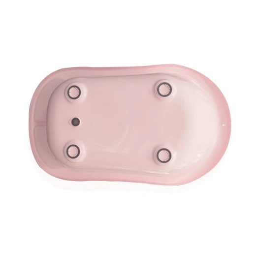 Babyjem Large Baby Bath Tub with Drain Soft & Safe Design, Pink For Newborns to 36 Months, 25kg Capacity, Non-Toxic Material - BabyJem - Image 4