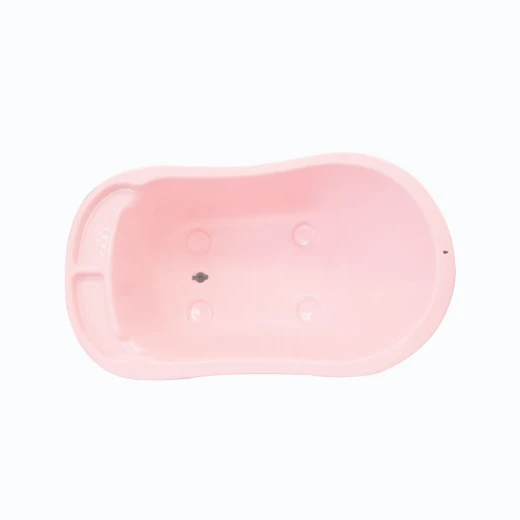 Babyjem Large Baby Bath Tub with Drain Soft & Safe Design, Pink For Newborns to 36 Months, 25kg Capacity, Non-Toxic Material - BabyJem - Image 5