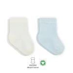 جوارب بيستايل العضوية الممشطة، زوجان (0-6 أشهر) أزرق - BiOrganic