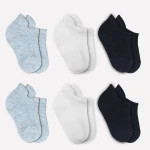 جوارب مبطنة ممشطة (24-36 شهر) (أسود، رمادي، بيج)، 6 أزواج من بيستايل - BiOrganic