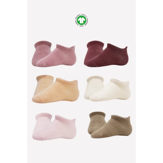 جوارب مبطنة ممشطة (0-6 أشهر) (ملون)، 6 أزواج من بيستايل - BiOrganic - Image 7