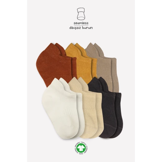 جوارب مبطنة ممشطة  (6-12 شهر) (ملون)، 6 أزواج من بيستايل - BiOrganic - Image 5