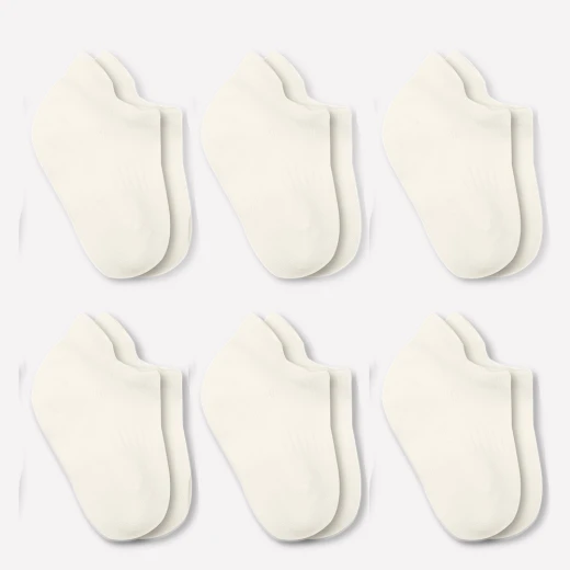جوارب مبطنة ممشطة  (0-6 أشهر) (بيج)، 6 أزواج من بيستايل - BiOrganic - Image 2