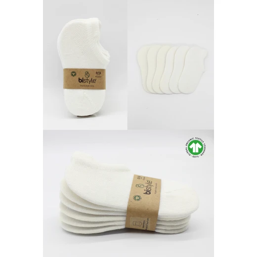 جوارب مبطنة ممشطة  (0-6 أشهر) (بيج)، 6 أزواج من بيستايل - BiOrganic - Image 5