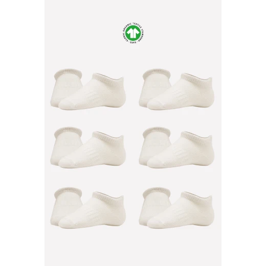 جوارب مبطنة ممشطة  (0-6 أشهر) (بيج)، 6 أزواج من بيستايل - BiOrganic - Image 7