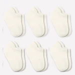 جوارب مبطنة ممشطة (6-12 شهر) (بيج)، 6 أزواج من بيستايل - BiOrganic