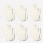 جوارب مبطنة ممشطة (12-24 شهر) (بيج)، 6 أزواج من بيستايل - BiOrganic