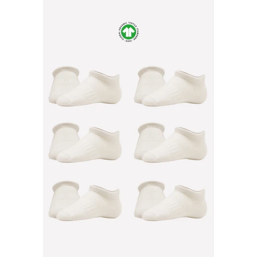 جوارب مبطنة ممشطة (12-24 شهر) (بيج)، 6 أزواج من بيستايل - BiOrganic - Image 7