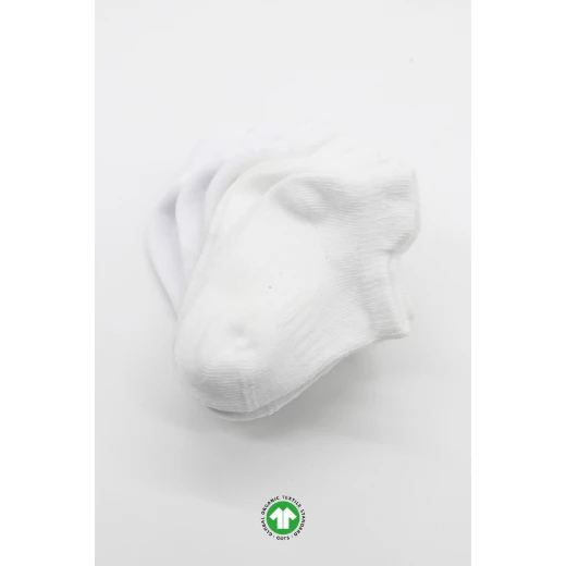جوارب مبطنة ممشطة (6-12 شهر) (أبيض)، 6 أزواج من بيستايل - BiOrganic - Image 6