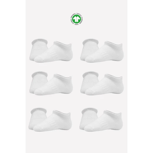 جوارب مبطنة ممشطة (12-24 شهر) (أبيض)، 6 أزواج من بيستايل - BiOrganic - Image 7