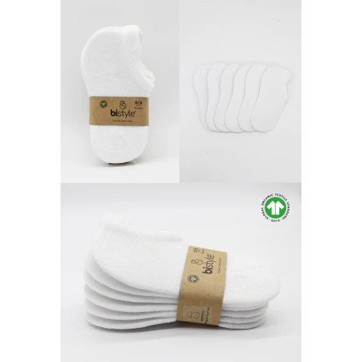 جوارب مبطنة ممشطة، 6 أزواج (24-36 شهر) (أبيض) من بيستايل - BiOrganic - Image 5