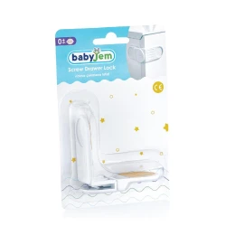 Babyjem Non Screw Drawer Lock / White
