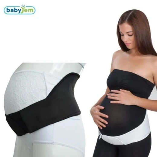 حزام دعم الحمل أسود، مقاس لارج من بيبي جيم - بيبي جيم - Image 2