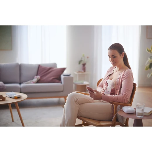 مضخة حليب كهربائية فردية محمولة, بطارية قابلة لإعادة الشحن وتقنية الحركة الطبيعية مع شاشة مؤقت من فيليبس أفينت - فيليبس افينت - Image 2