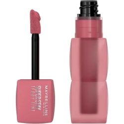 Maybelline New York, Super Stay Teddy Tint Plushwear and Transferproof, Delivers up to 12 hours of Long-lasting Blurred Matte Soft Lip Color, 55 KNEEHIGH