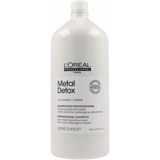 L'Oréal Professionnel Metal Detox Shampoo 1500ml, Professional Anti-Metal Cleansing Shampoo, Removes Metal Buildup from Hair Fiber, Protects Hair Color, Reduces Breakage, Enhances Shine and Softness, Suitable for Color-Treated Hair L'Oréal Professionnel Metal Detox Shampoo 1500ml, Professional Anti-Metal Cleansing Shampoo, Removes Metal Buildup from Hair Fiber, Protects Hair Color, Reduces Breakage, Enhances Shine and Softness, Suitable for Color-Treated Hair