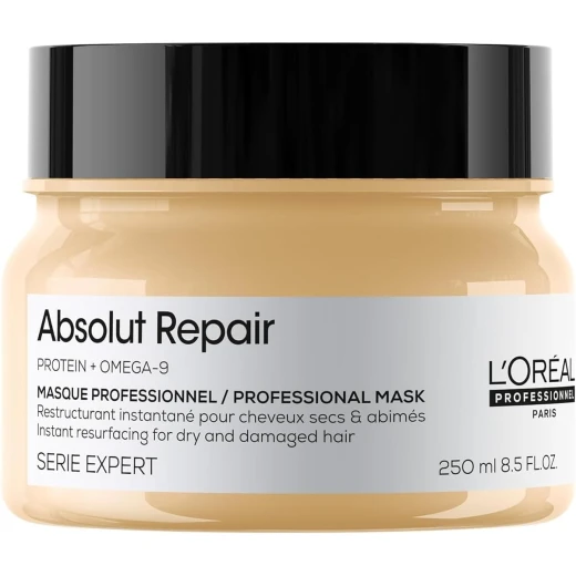 L'Oréal Professionnel Paris Absolut Repair Mask - Nourishing Protein Treatment For Dry & Damaged Hair, Hydrates, Repairs Damage & Adds Hair Shine, Color Safe