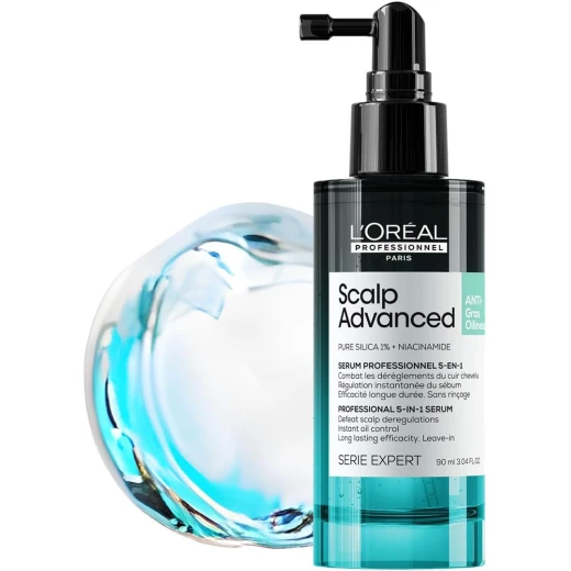 L'Oréal Professionnel |Scalp Advanced Anti-Oiliness 5 in 1 professional leave-in serum, defeats 5 scalp deregulation | SERIE EXPERT | 90ml L'Oréal Professionnel |Scalp Advanced Anti-Oiliness 5 in 1 professional leave-in serum, defeats 5 scalp deregulation | SERIE EXPERT | 90ml