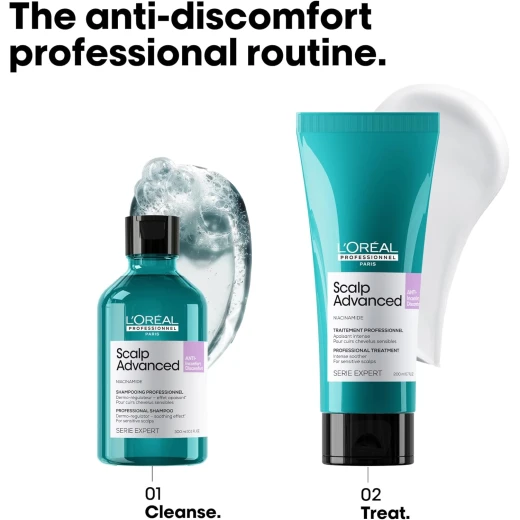 L’Oréal Professionnel│Scalp Advanced: Anti-discomfort Glacial Utopia Duo Set | Shampoo 300ml & Treatment 200ml | SERIE EXPERT - Loreal professionnel - Image 3