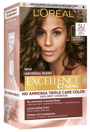 L'Oréal Paris Excellence No Ammonia Universal Nudes- 5U Light Brown L'Oréal Paris Excellence No Ammonia Universal Nudes- 5U Light Brown