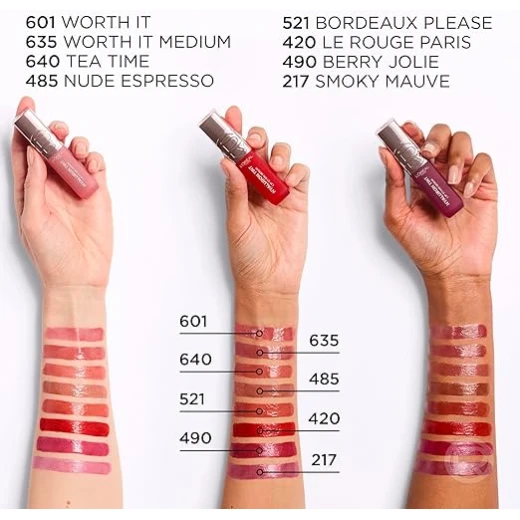 L'Oréal Paris Hyaluron Tint Lip Stain Serum, Long Lasting, Hydrating Lip Makeup Infused with Hyaluronic Acid, 635 Worth It Medium (Medium Berry Nude) - L'Oreal Paris - Image 6