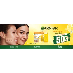 Garnier Fast Bright Vitamin C Brightening Ampoules For Dark Circles, Multipack, Hyperpigmentation Ampoules 3% Vitamin C & Niacinamide (12 X 1.5ml) -50%