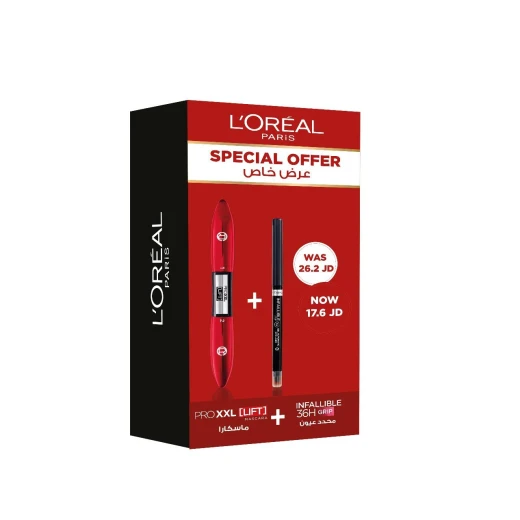 L'Oréal Paris Pro XXL Lift Mascara + Infallible Eyeliner @-33% L'Oréal Paris Pro XXL Lift Mascara + Infallible Eyeliner @-33%