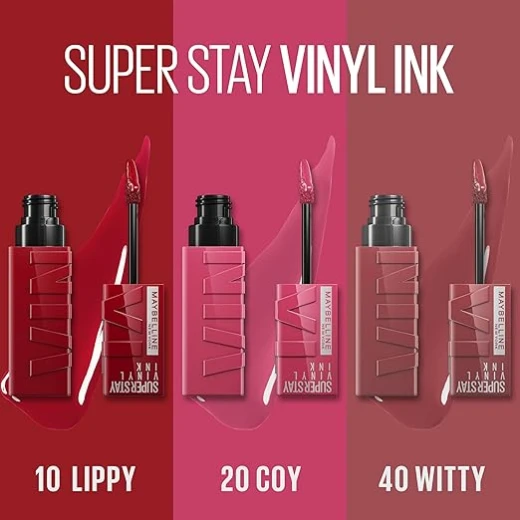 Maybelline New York - SuperStay Vinyl Ink Lipstick 3 PIECES SET (COY, LIPPY, WITTY) (Buy 2 get 1 free) - Maybelline New York - Image 4