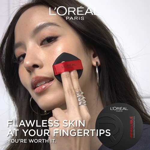 L'Oréal Paris Infaillible Fresh Wear Cushion Foundation, Long-Lasting, Lightweight, Flawless 24HR Coverage, K-beauty Inspired, 300 - L'Oreal Paris - Image 3
