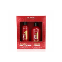 Revlon All In One Hair Treatment 150 ml and All In One Shampoo 230 ml Kit Complete Hair Care Set for Deep Hydration Repair Shine and Heat Protection for Dry Damaged Hair Soft Smooth and Healthy Looking Hair