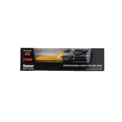 Hummer Black Titanium Professional Curling Iron 28 mm Wide Barrel Hair Curler for Natural Waves with Nano Silver Technology 360 Degree Rotating Handle Fast Heat Up to 210°C for Frizz Free Salon Quality Styling Hummer Black Titanium Professional Curling Iron 28 mm Wide Barrel Hair Curler for Natural Waves with Nano Silver Technology 360 Degree Rotating Handle Fast Heat Up to 210°C for Frizz Free Salon Quality Styling