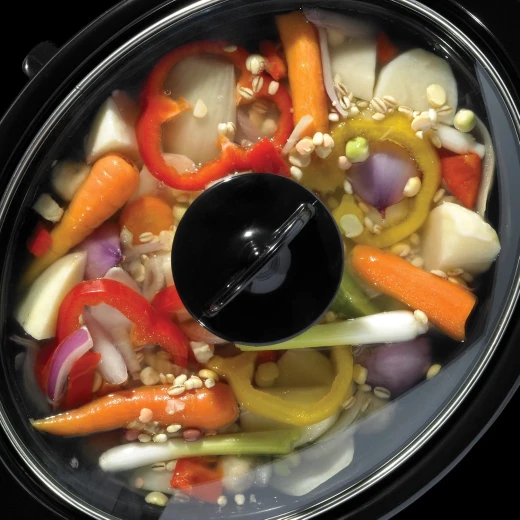 قدر طبخ بطيء Russell Hobbs بسعة كبيرة، 3 مستويات حرارة، منخفض وعالٍ والحفاظ على السخونة، وعاء سيراميك قابل للإزالة، طبخ بطيء فعال لتحضير وجبات شهية للعائلة - راسل هوبز - Image 2