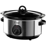 قدر طبخ بطيء Russell Hobbs بسعة كبيرة، 3 مستويات حرارة، منخفض وعالٍ والحفاظ على السخونة، وعاء سيراميك قابل للإزالة، طبخ بطيء فعال لتحضير وجبات شهية للعائلة - راسل هوبز