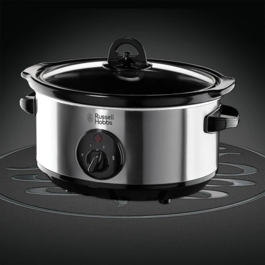 قدر طبخ بطيء Russell Hobbs بسعة كبيرة، 3 مستويات حرارة، منخفض وعالٍ والحفاظ على السخونة، وعاء سيراميك قابل للإزالة، طبخ بطيء فعال لتحضير وجبات شهية للعائلة - راسل هوبز - Image 5