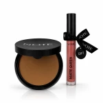   Note Cosmetique Luminous Silk Cream Powder, 06 Honey Beige + Matte Queen Liquid Lipstick 07 Gift  - Note