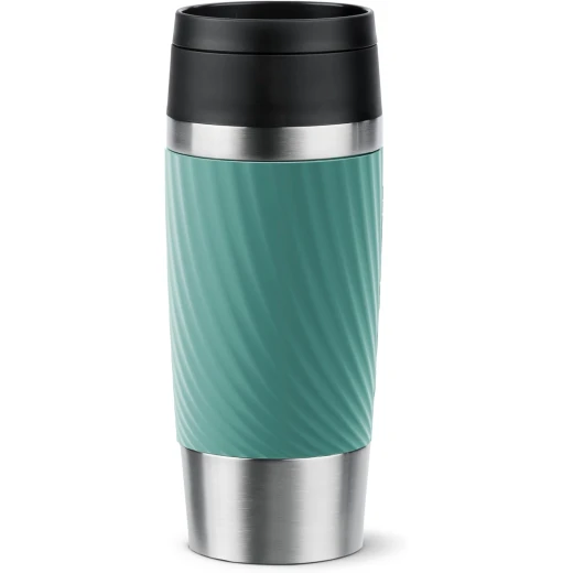 Tefal Travel Mug Classic Twist, Comfort Screw Lid, Quick Press, Soft-Touch Sleeve, Travel-Ready, Reusable, 100% Leak-Proof, Keeps Drinks Cold (8 hrs) and Hot (4 hrs), 360° Drinking